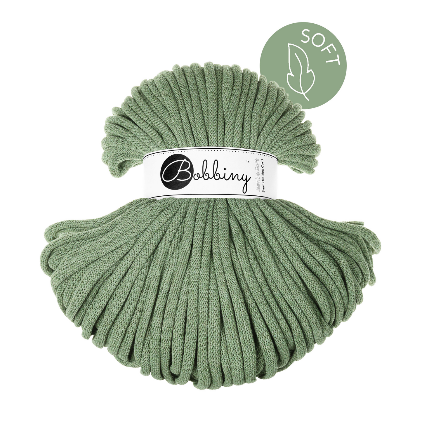 Bobbiny Flechtkordel Eucalyptus Green Ø 8 mm (Jumbo Soft)
