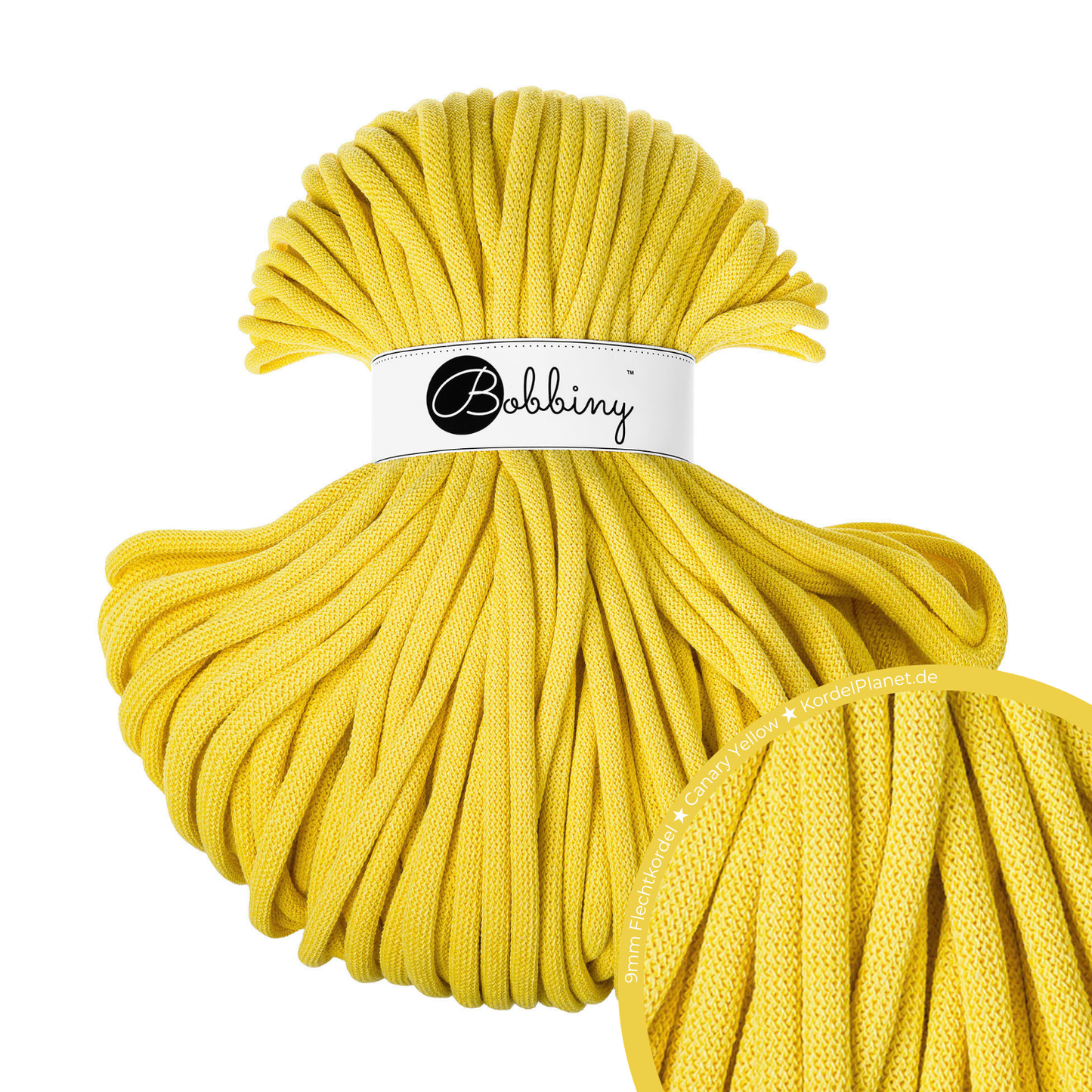 Bobbiny Flechtkordel Canary Yellow Ø 9 mm