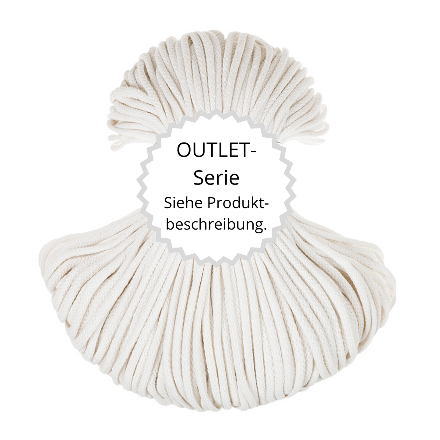 OUTLET Flechtkordel Off White Ø 5 mm