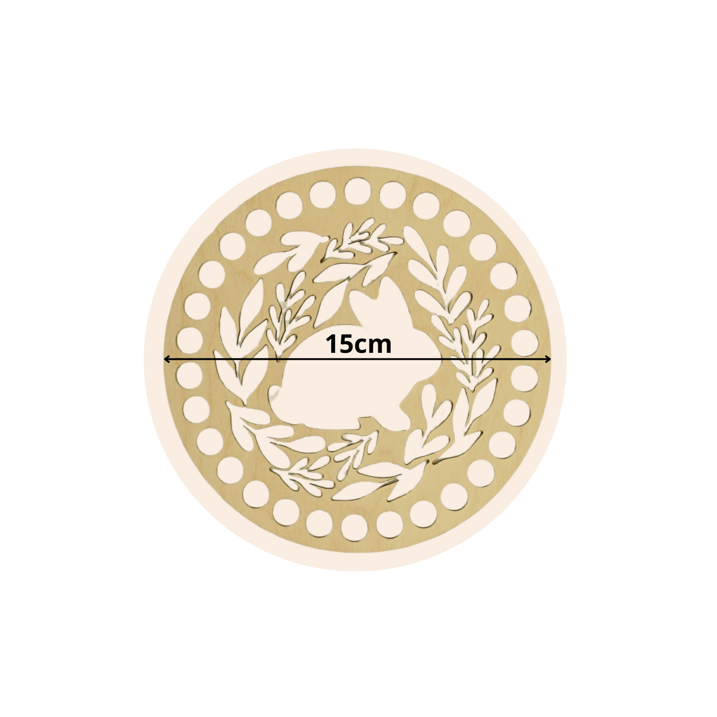 Korbboden für Häkelkörbchen rund Ø 15 cm (Ostern #2)