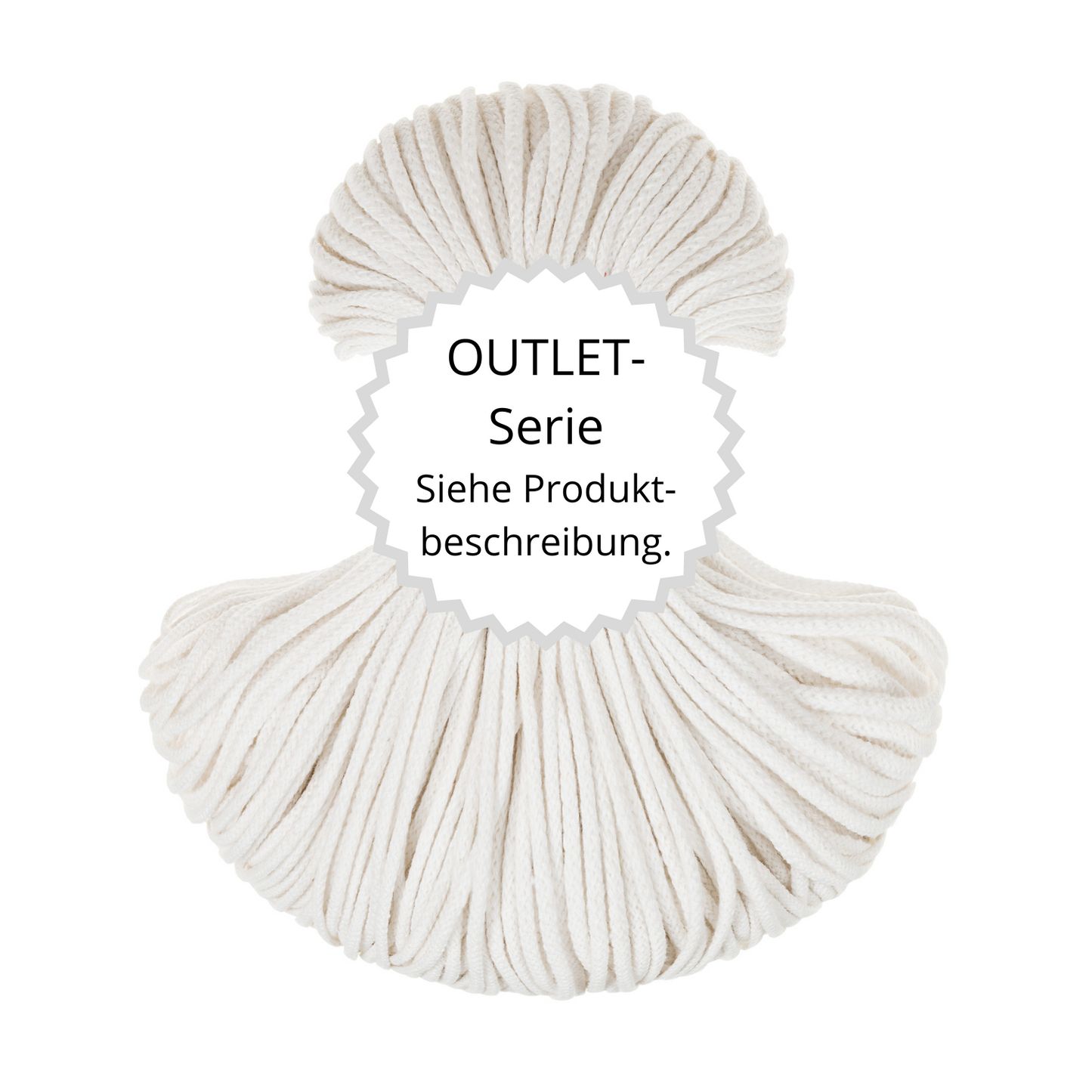 OUTLET Flechtkordel Off White Ø 3 mm