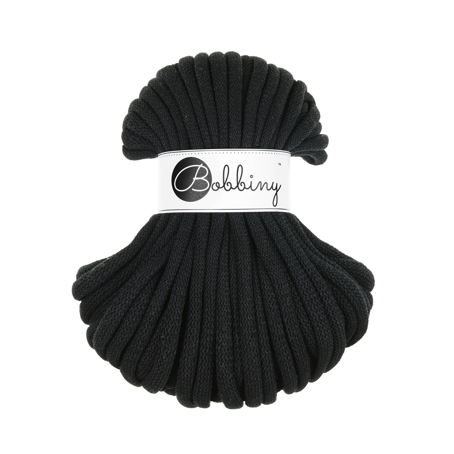 30 Meter - Bobbiny Flechtkordeln Black Ø 9 mm