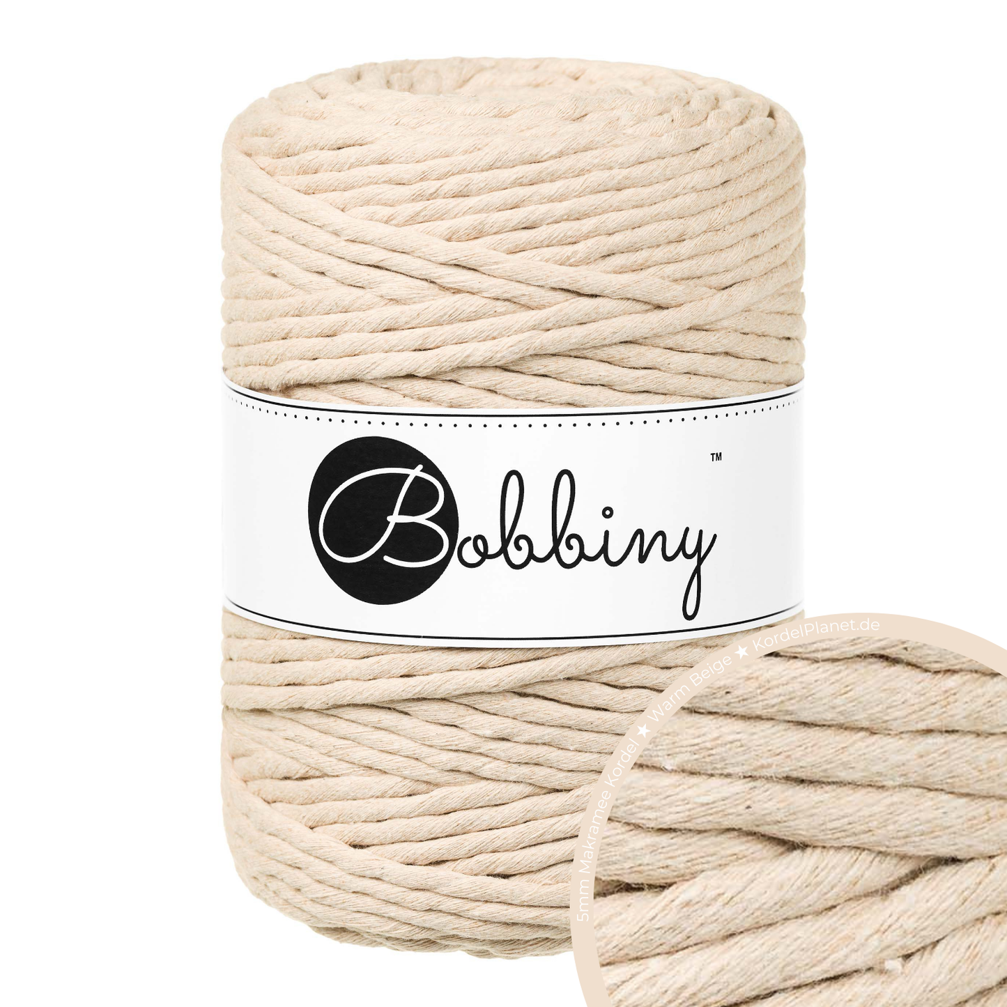 Bobbiny Makramee-Kordeln Ø 5 mm 100m