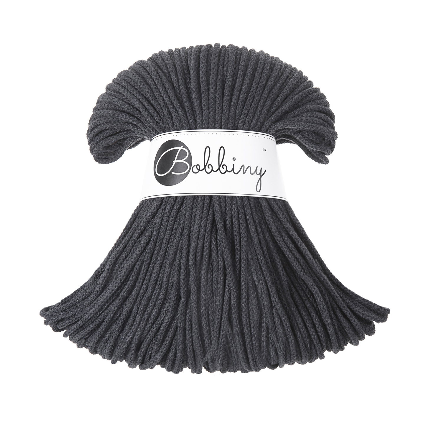 Bobbiny Flechtkordel Charcoal Ø 3 mm