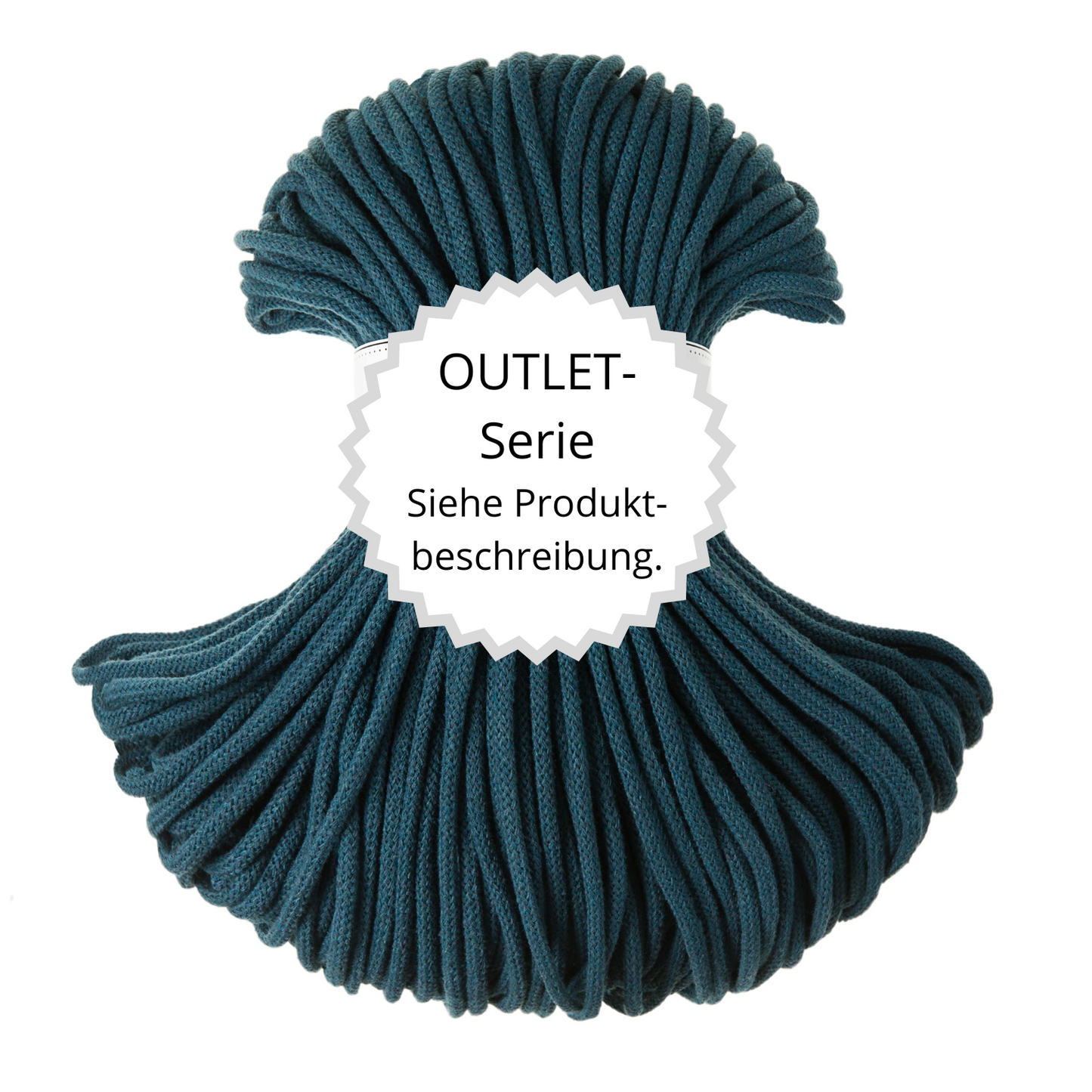 OUTLET Flechtkordel Peacock Blue Ø 5 mm