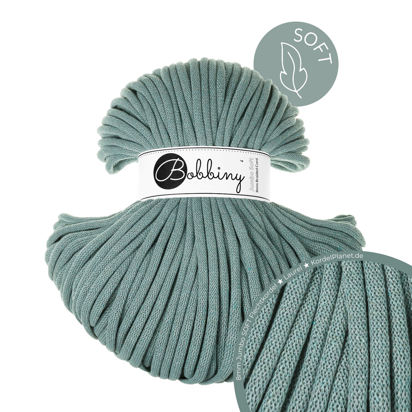 Bobbiny Flechtkordel Mustard Ø 8 mm (Jumbo Soft)