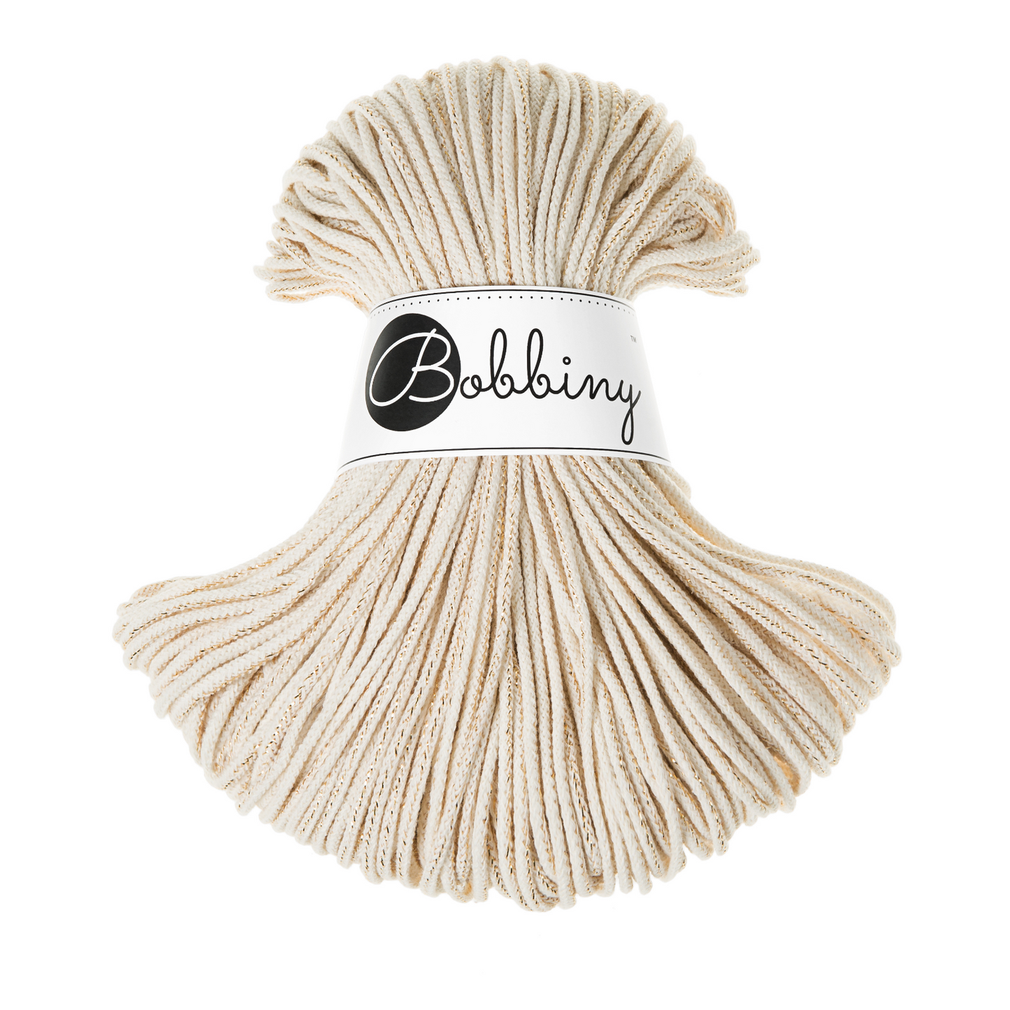 Bobbiny Flechtkordel Golden Natural Ø 3 mm