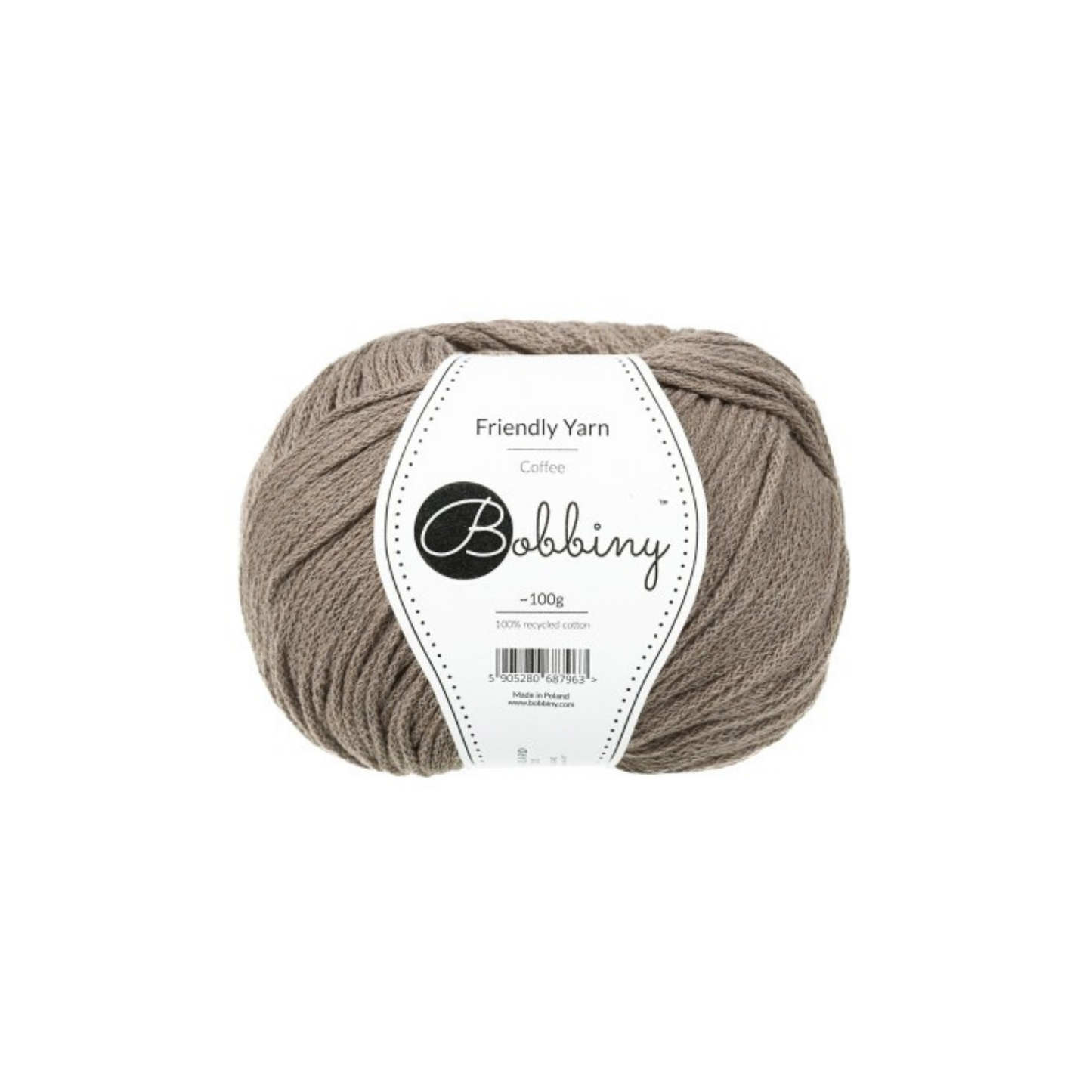 Bobbiny Garn "Friendly Yarn" - Coffee - 200m (100g)