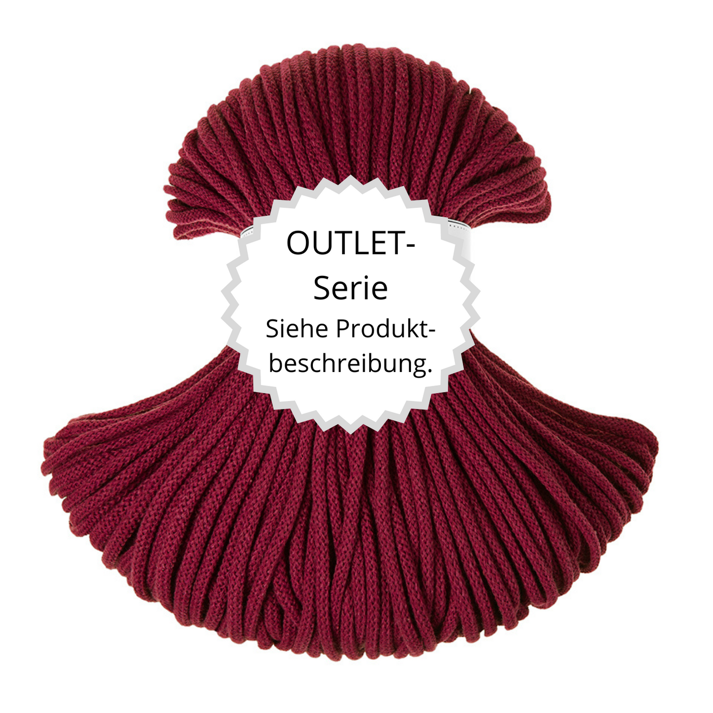 OUTLET Flechtkordel Wine Red Ø 5 mm