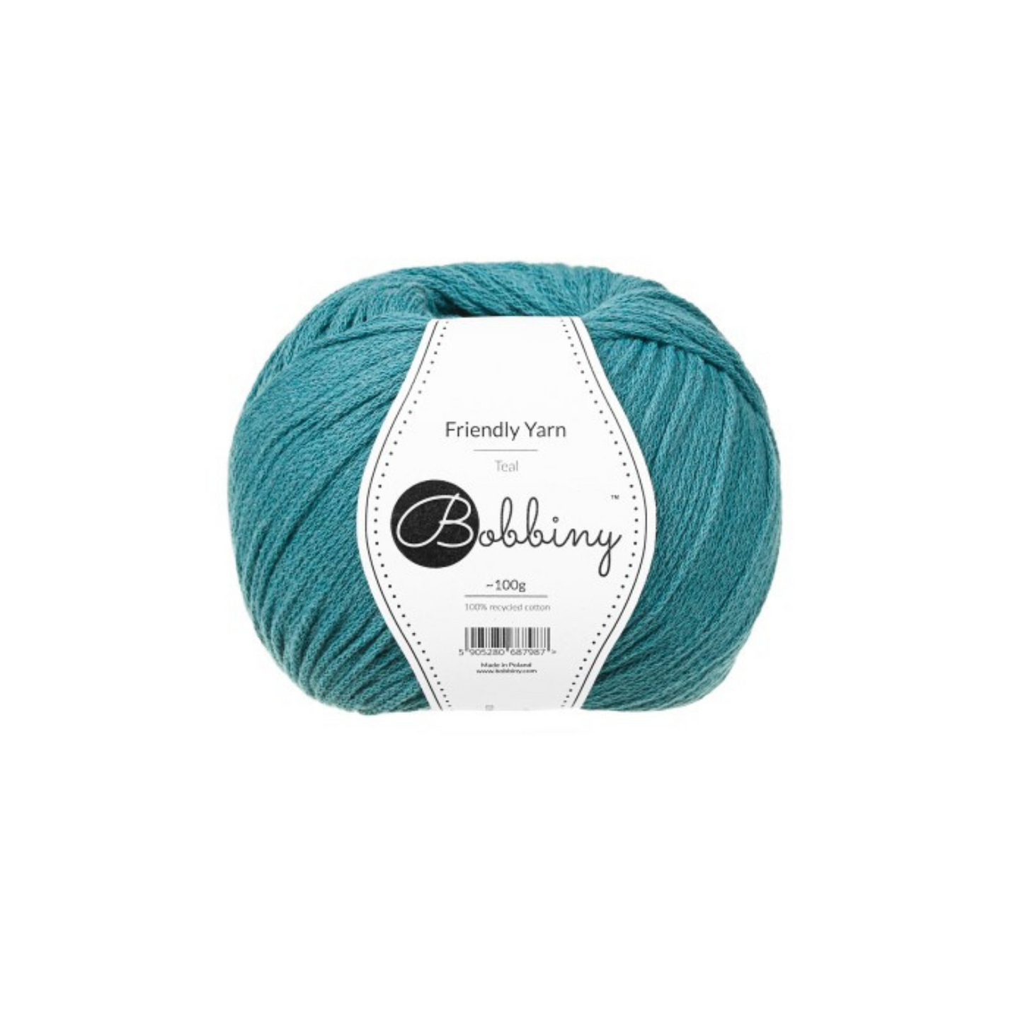 Bobbiny Garn "Friendly Yarn" - Teal - 200m (100g)