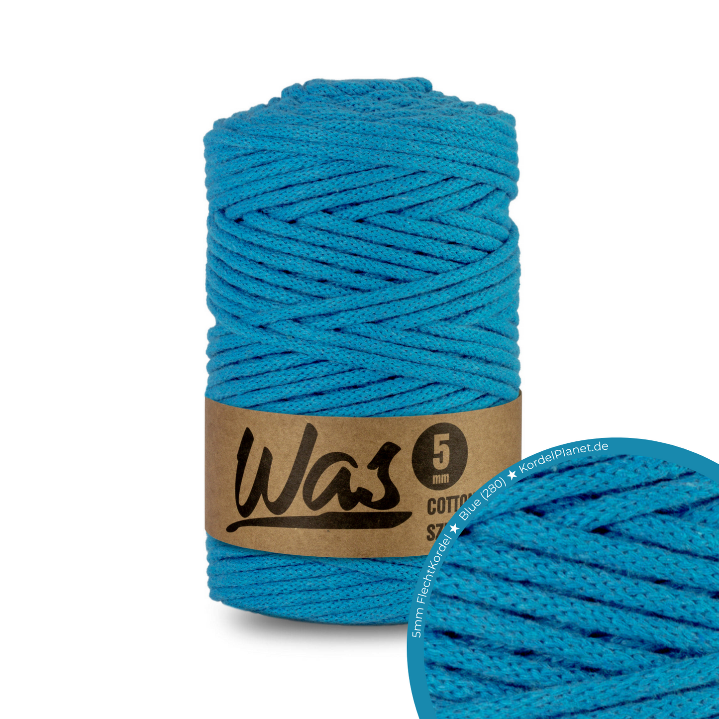 WAS Flechtkordel Blue (280) Ø 5 mm