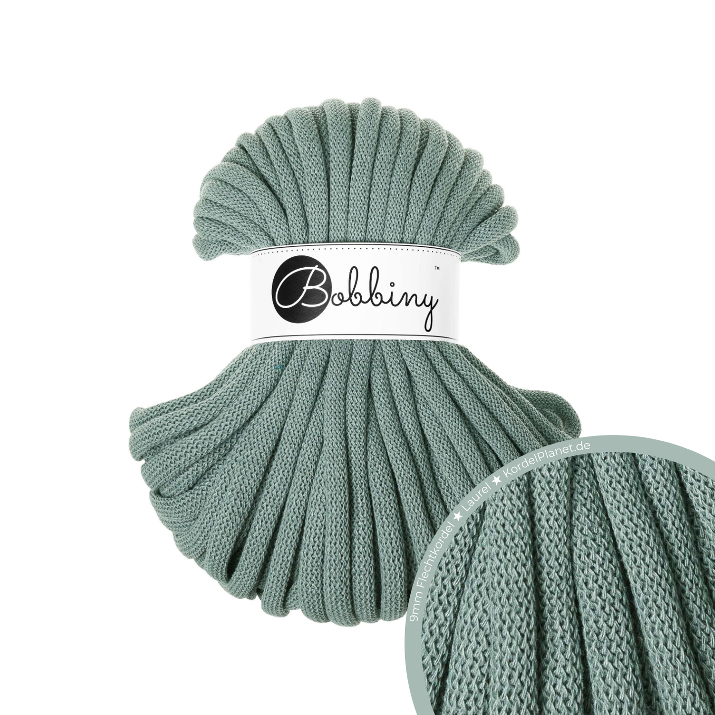 30 Meter - Bobbiny Flechtkordeln Laurel Ø 9 mm
