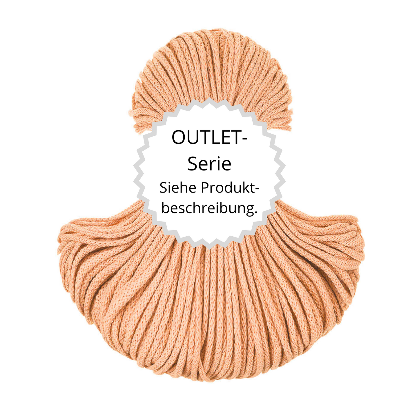 OUTLET Flechtkordel Peach Fuzz Ø 3 mm