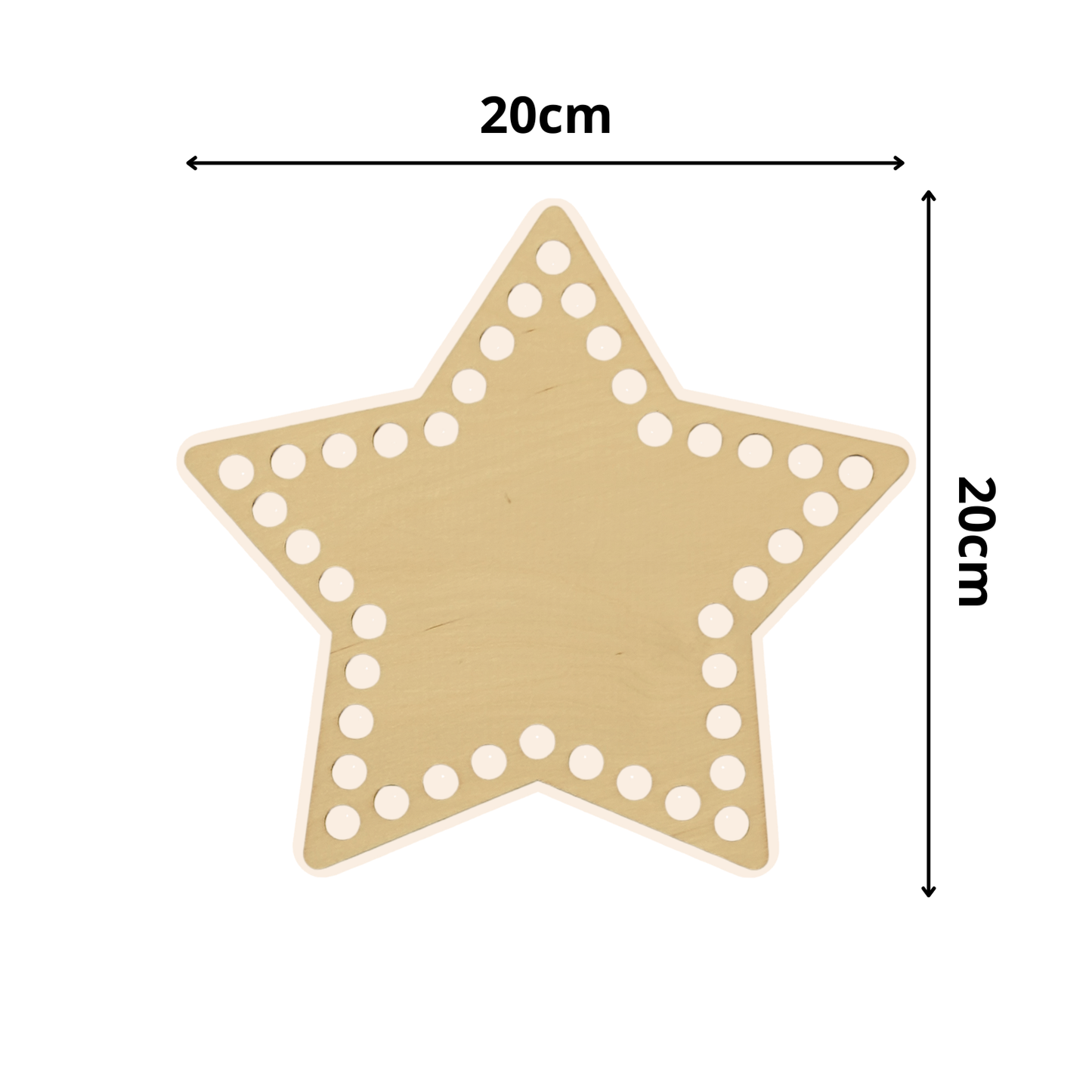 Korbboden Stern 20 cm – stabile Basis für Projekte