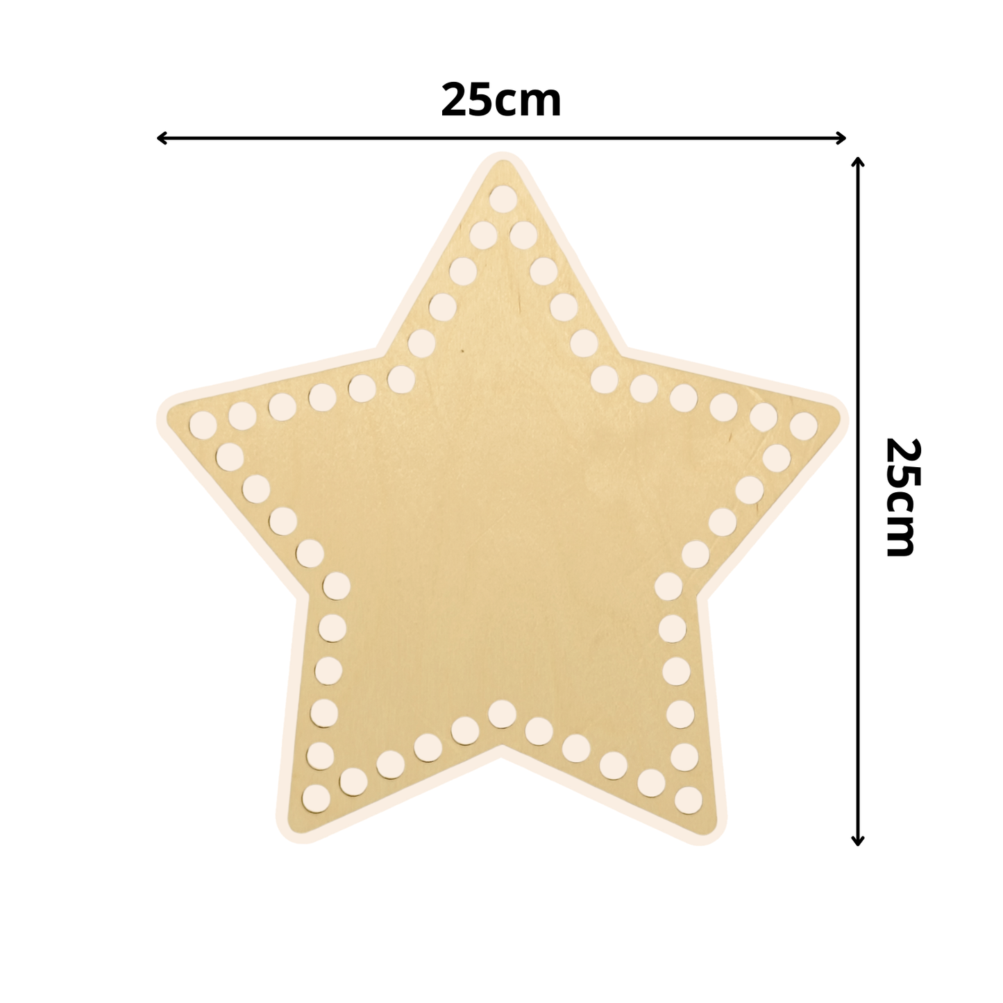 Korbboden Stern 25 cm – groß für Wohnaccessoires