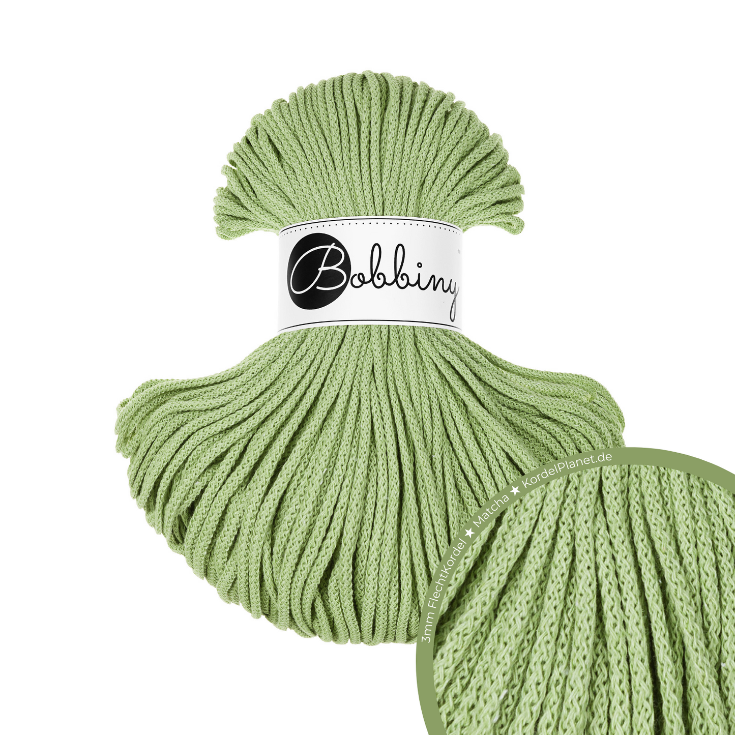 Bobbiny Flechtkordel Matcha Ø 3 mm