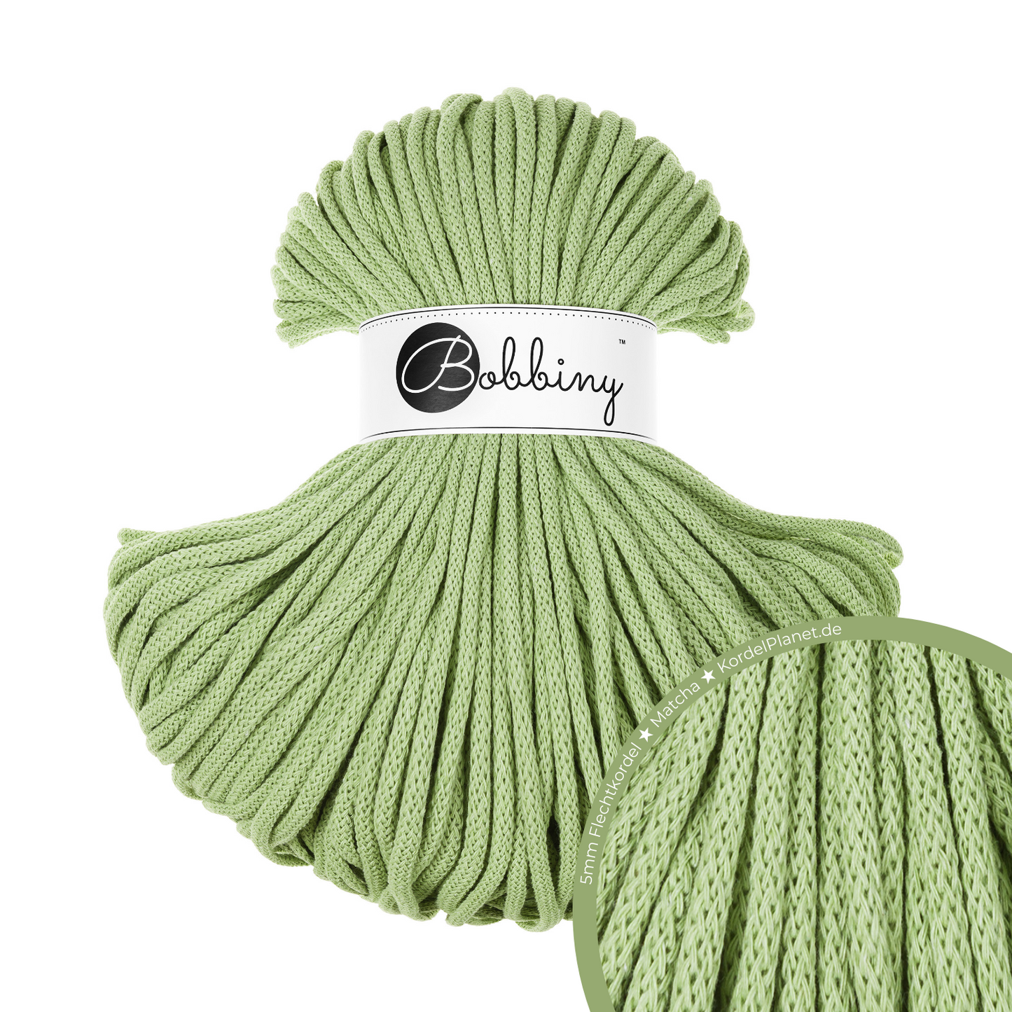 Bobbiny Flechtkordel Matcha Ø 5 mm