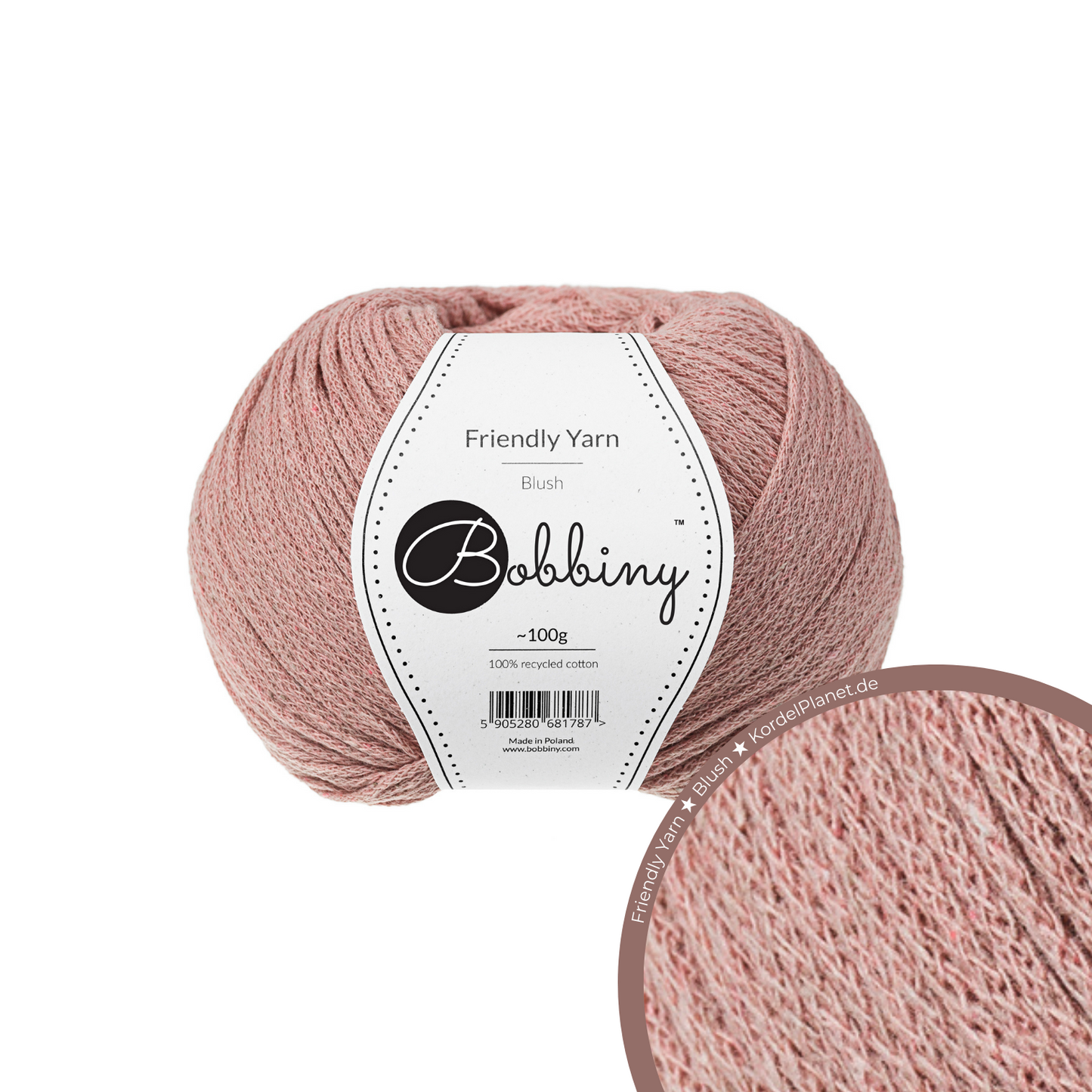 Bobbiny Garn "Friendly Yarn" - Blush - 200m (100g)