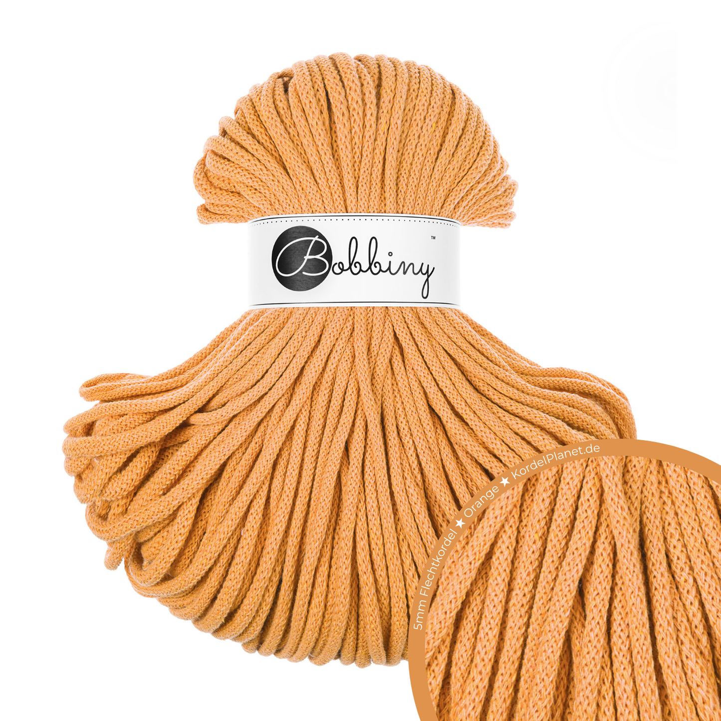 Bobbiny Flechtkordel Orange Ø 5 mm