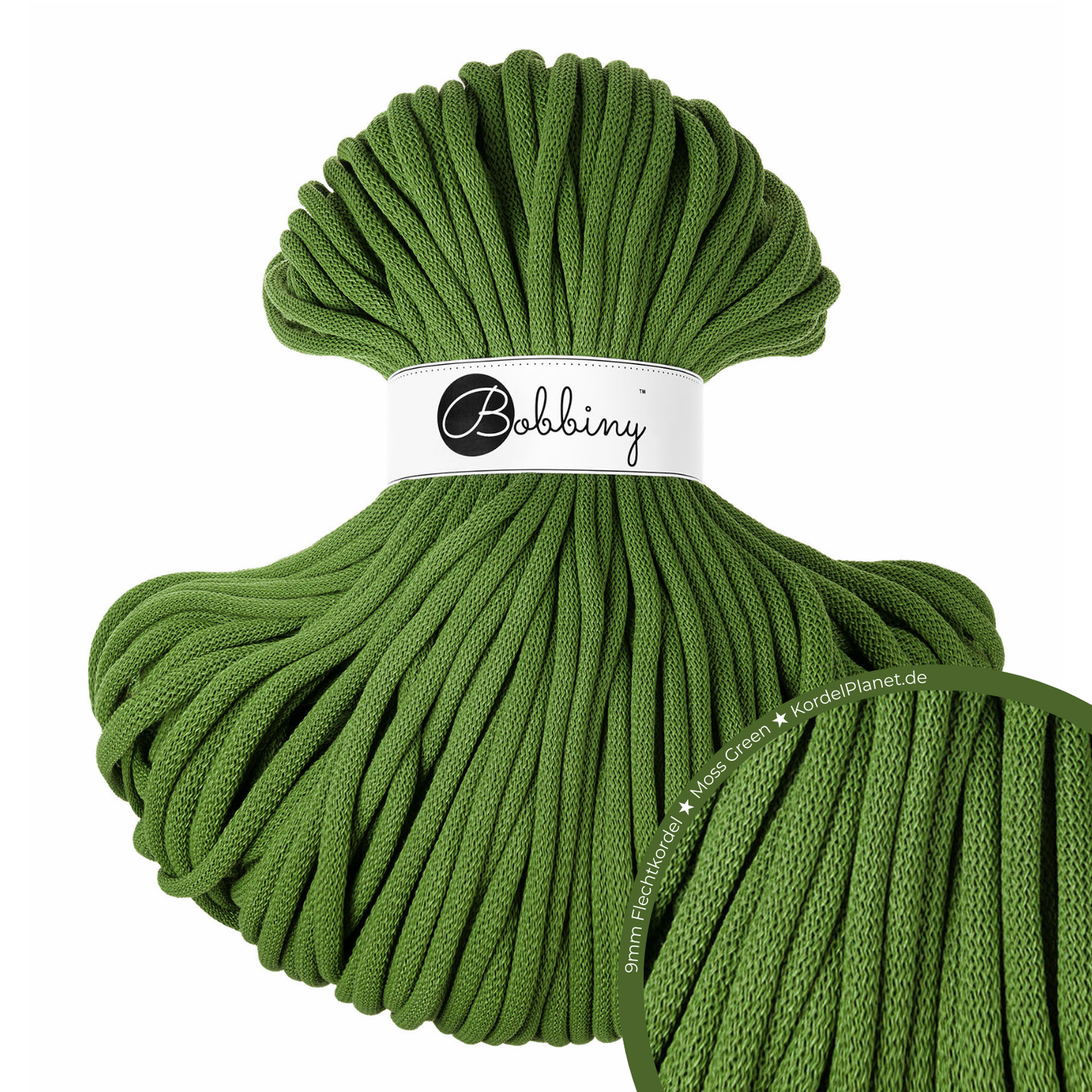 Bobbiny Flechtkordel Moss Green Ø 9 mm