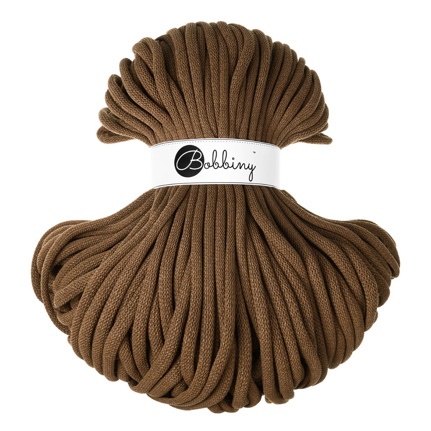 Bobbiny Flechtkordel Nut Brown Ø 9 mm