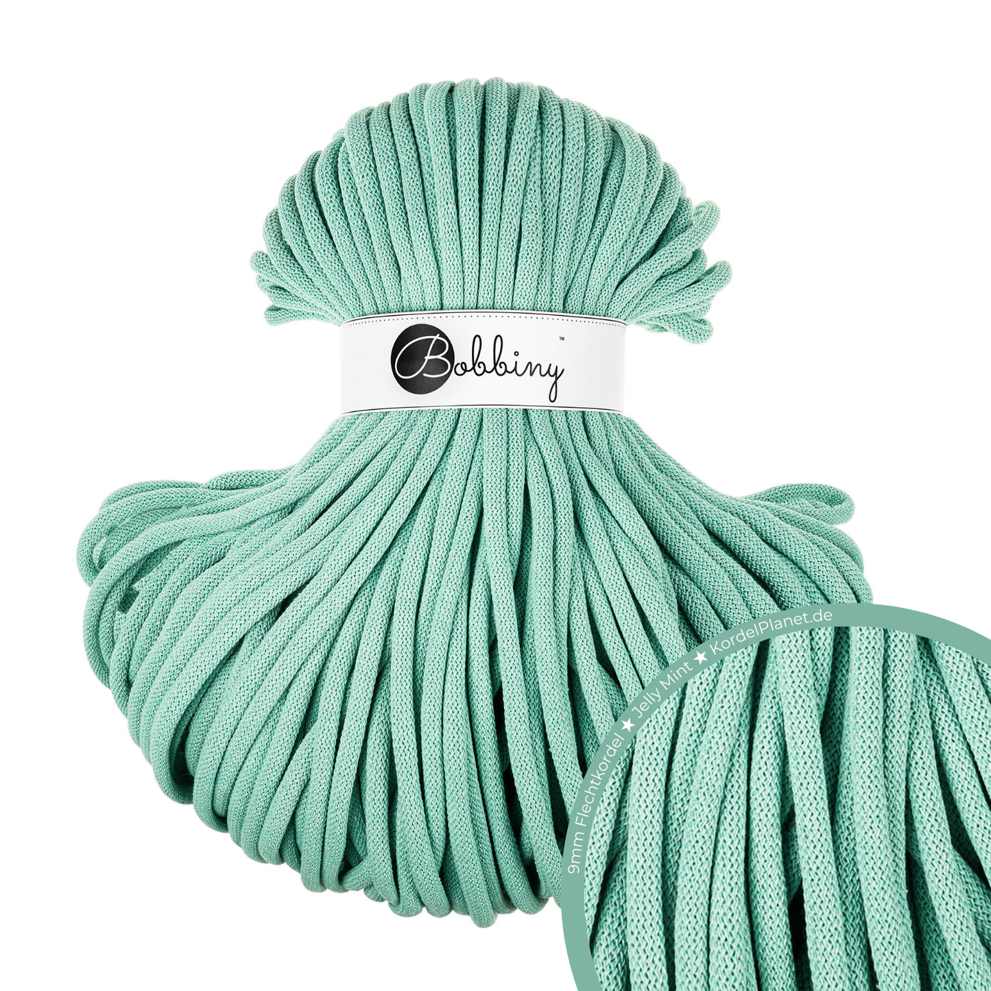 Bobbiny Flechtkordel Jelly Mint Ø 9 mm