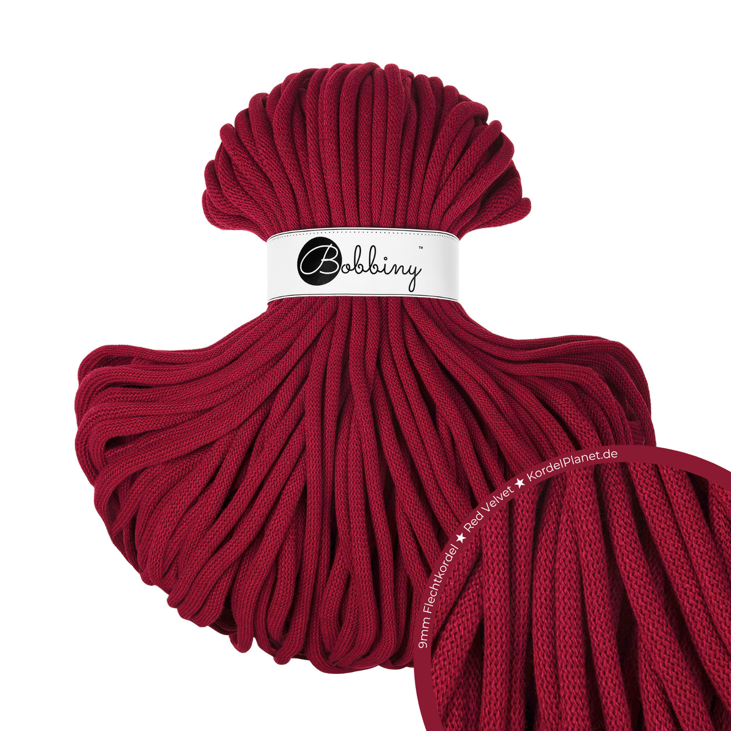 Bobbiny Flechtkordel Red Velvet Ø 9 mm