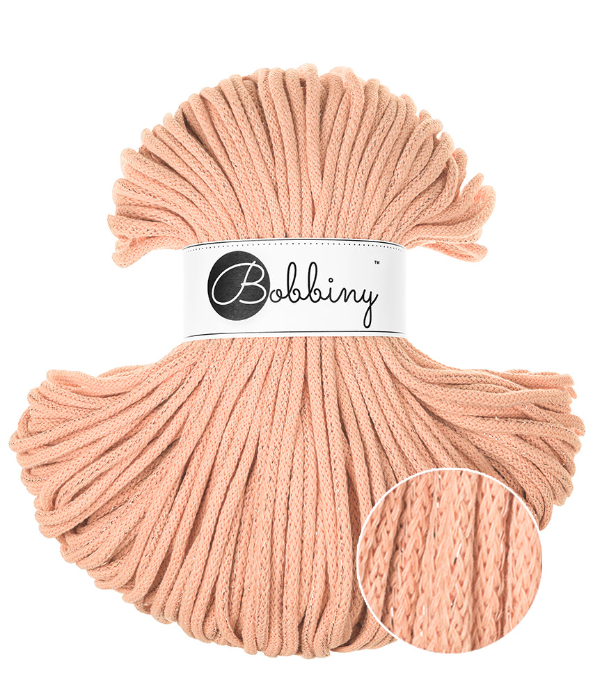 Bobbiny Flechtkordel UNICOLOR Peach Fuzz Ø 5 mm