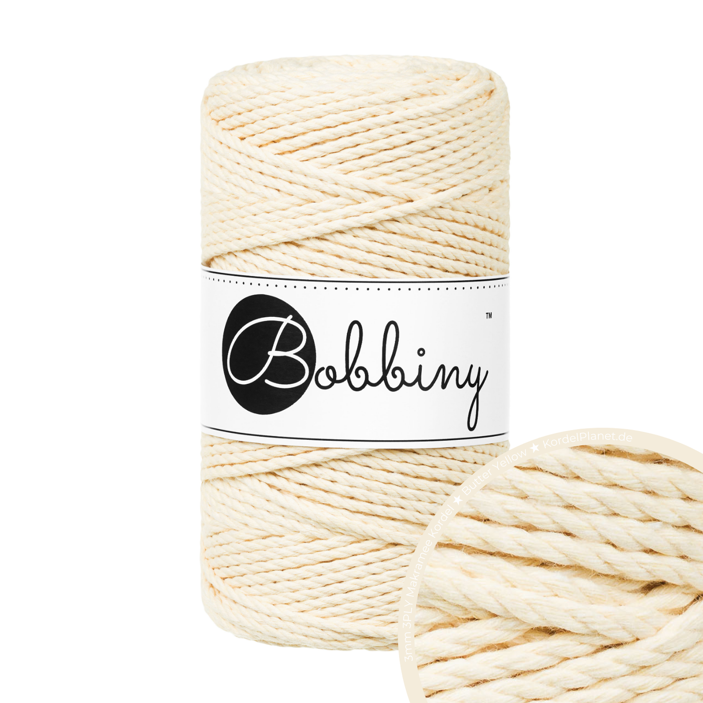 Bobbiny 3PLY Makramee-Kordeln Ø 3 mm 100m