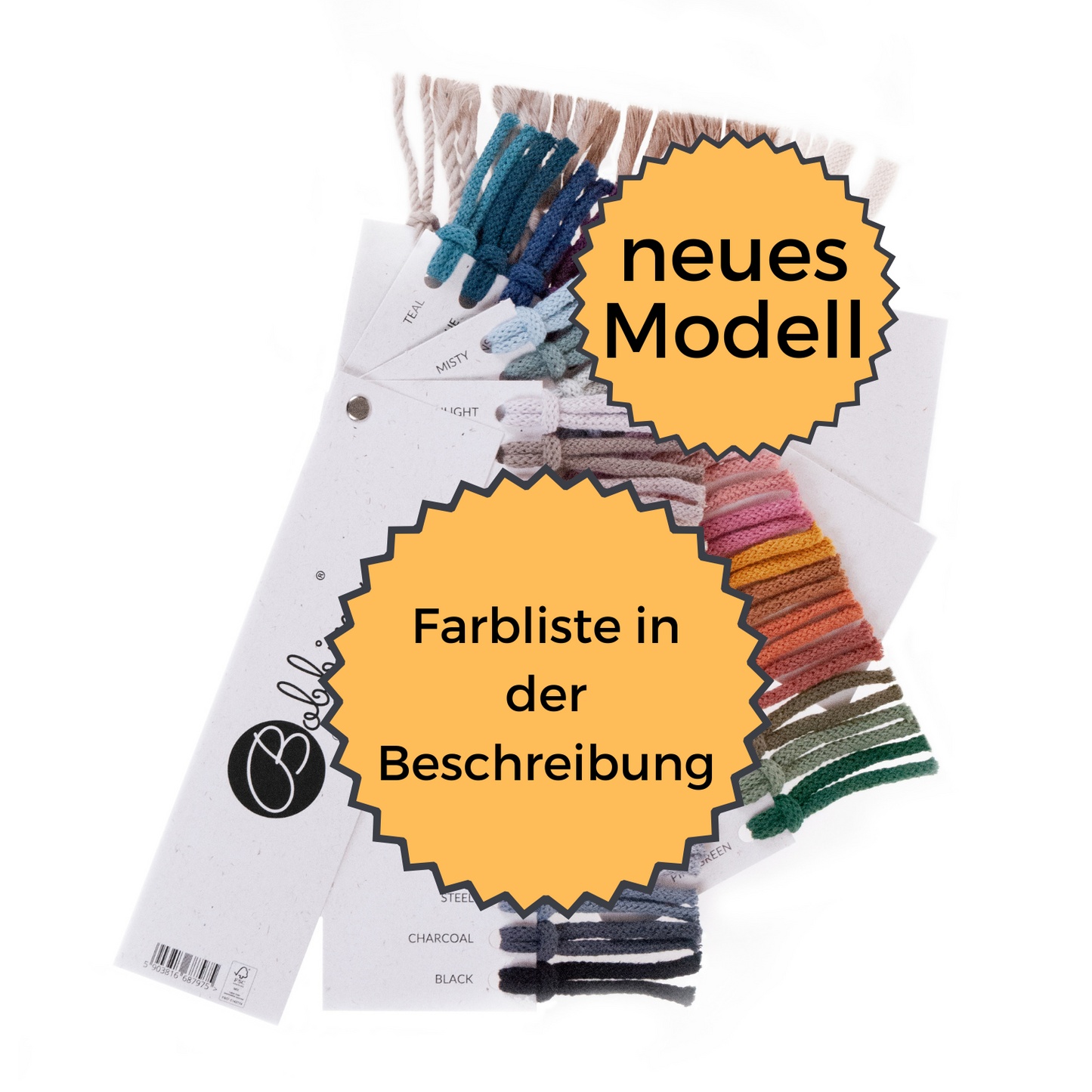 Farbmusterkarten Bobbiny reichweite