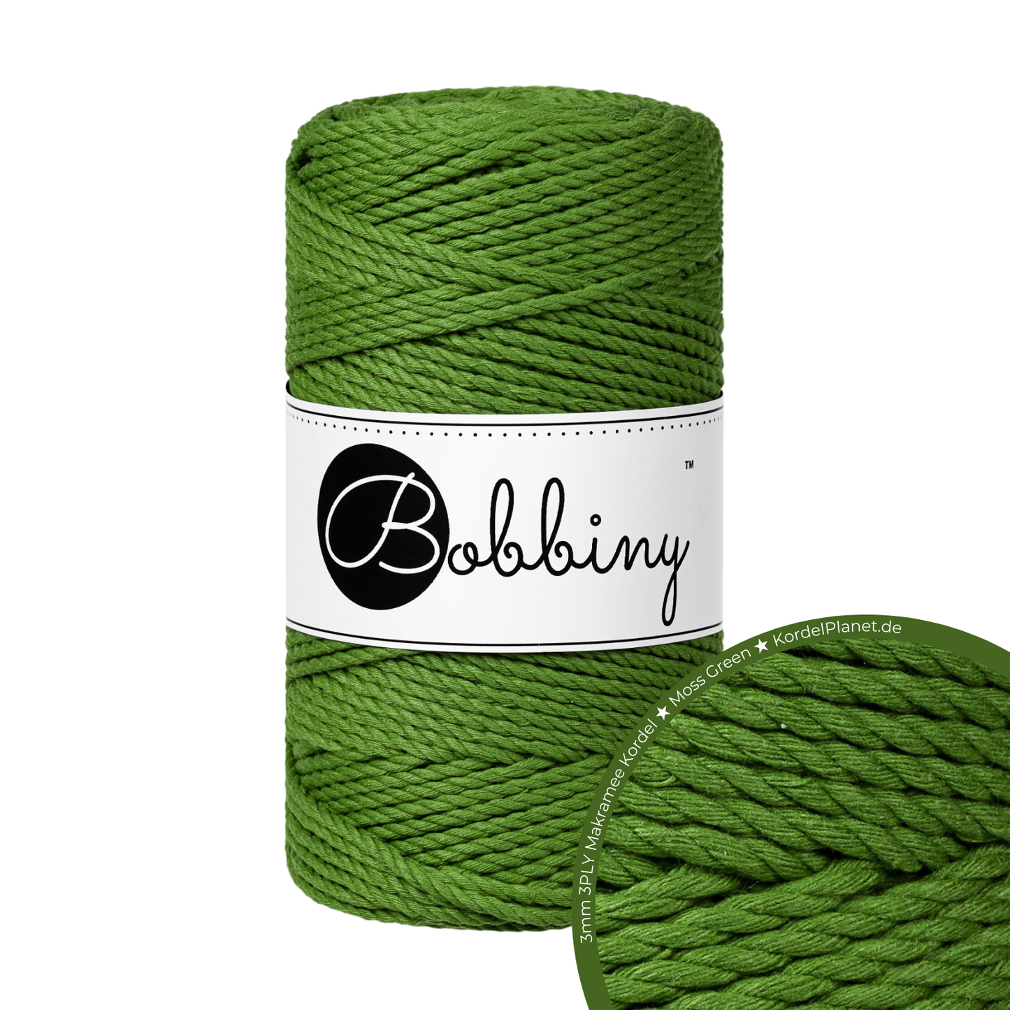 Bobbiny 3PLY Makramee-Kordeln Ø 3 mm 100m