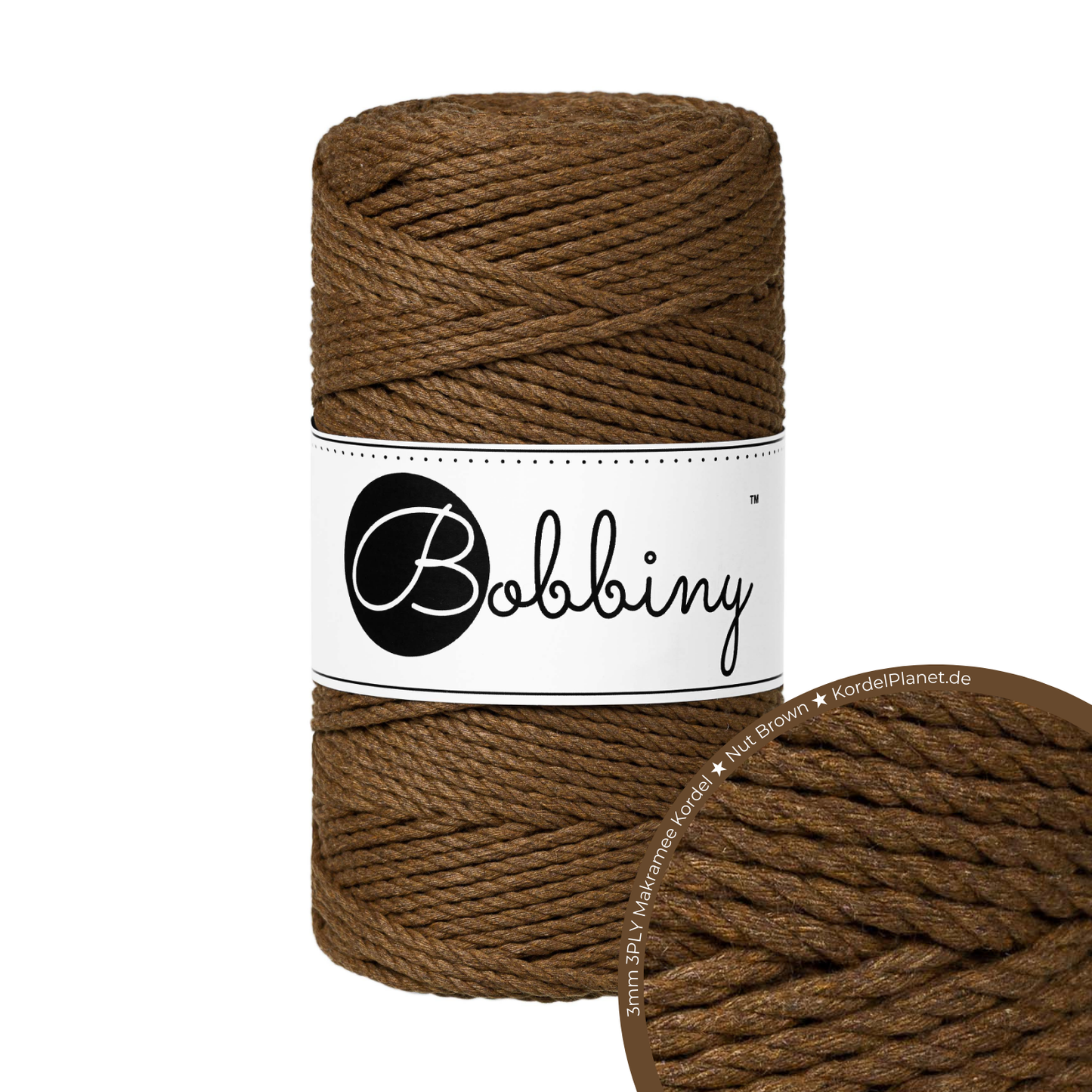 Bobbiny 3PLY Makramee-Kordeln Ø 3 mm 100m