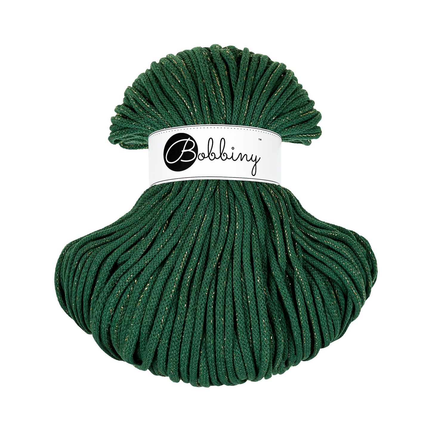 Bobbiny Flechtkordel Golden Pine Green Ø 5 mm