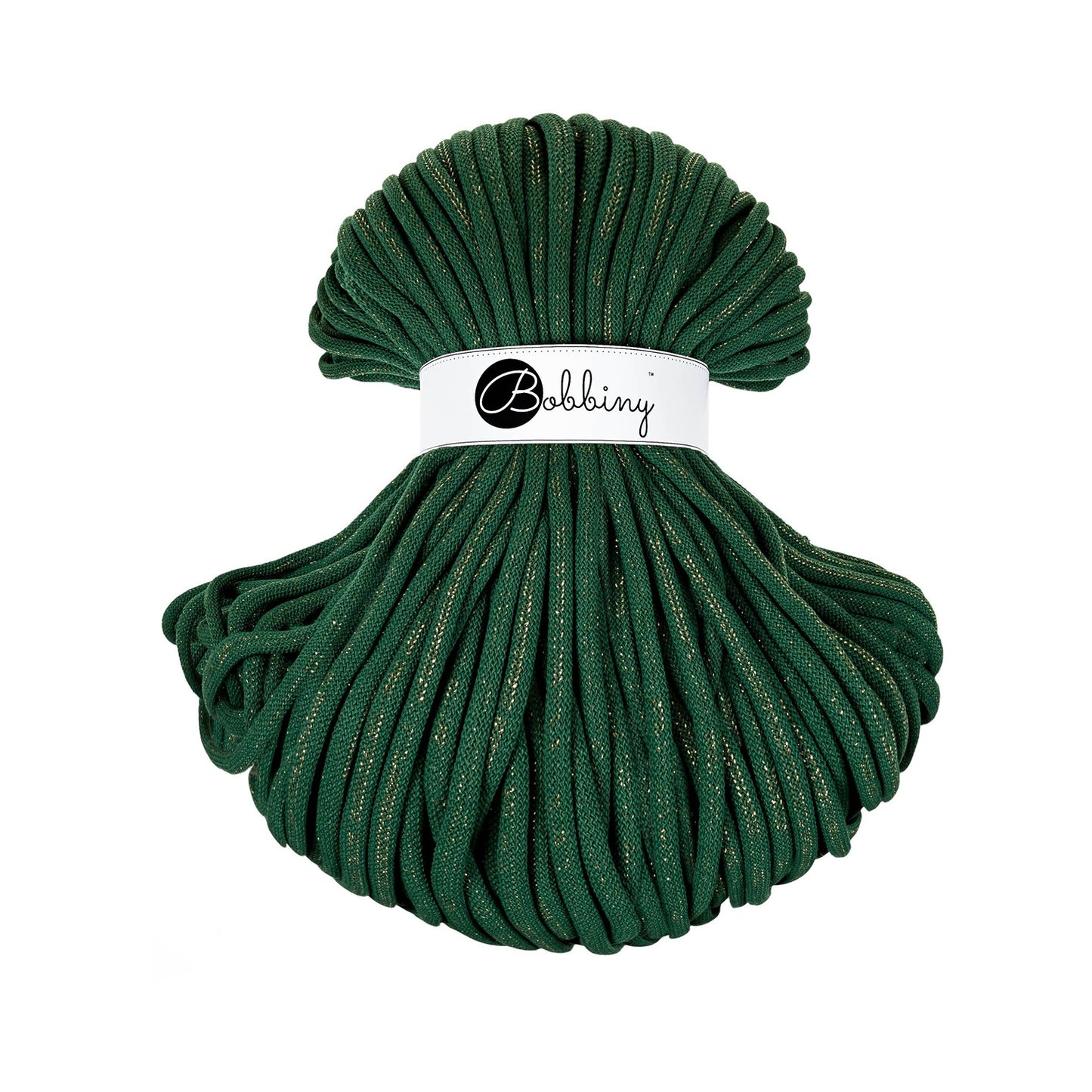 Bobbiny Flechtkordel Golden Pine Green Ø 9 mm