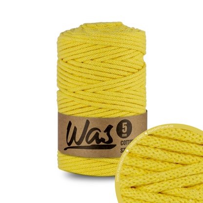 WAS Flechtkordel Yellow (060) Ø 5 mm