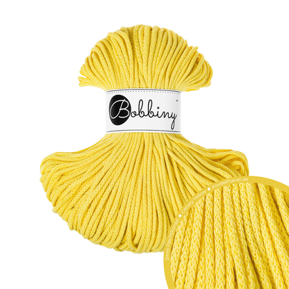 Bobbiny Flechtkordel Canary Yellow Ø 3 mm
