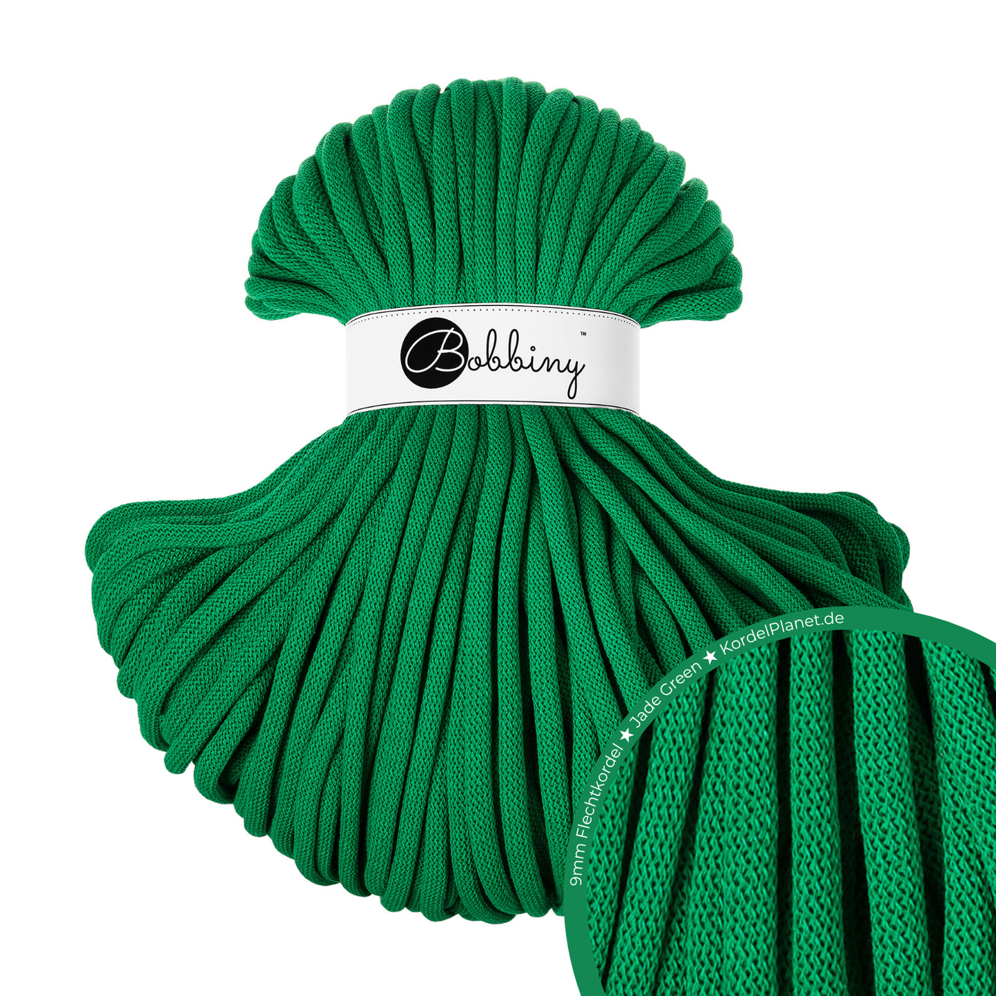 Bobbiny Flechtkordel Jade Green Ø 9 mm