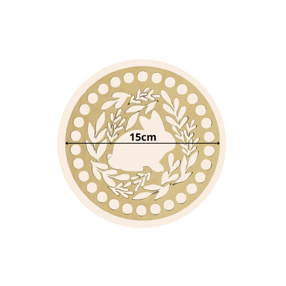 Korbboden für Häkelkörbchen rund Ø 15 cm (Ostern #2)