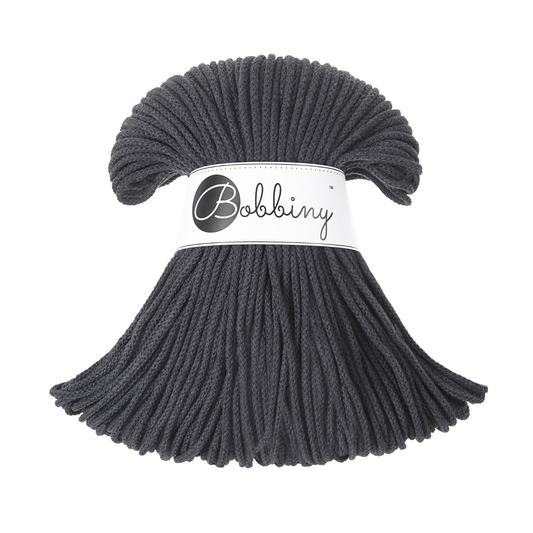 Bobbiny Flechtkordel Charcoal Ø 3 mm