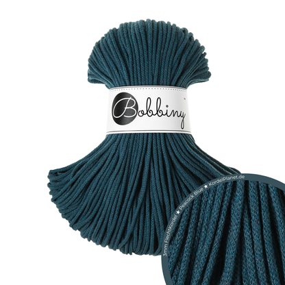 Bobbiny Flechtkordel Peacock Blue Ø 3 mm