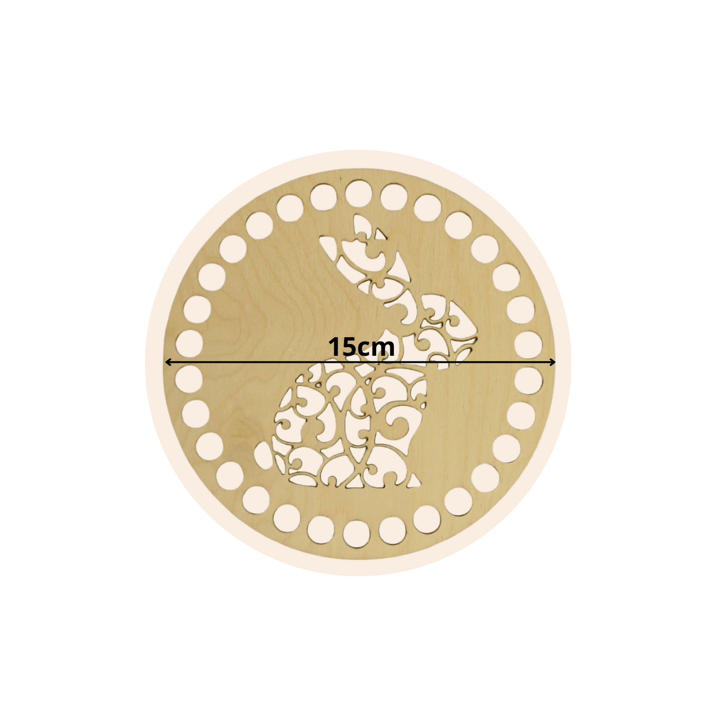 Korbboden für Häkelkörbchen rund Ø 15 cm (Ostern #1)
