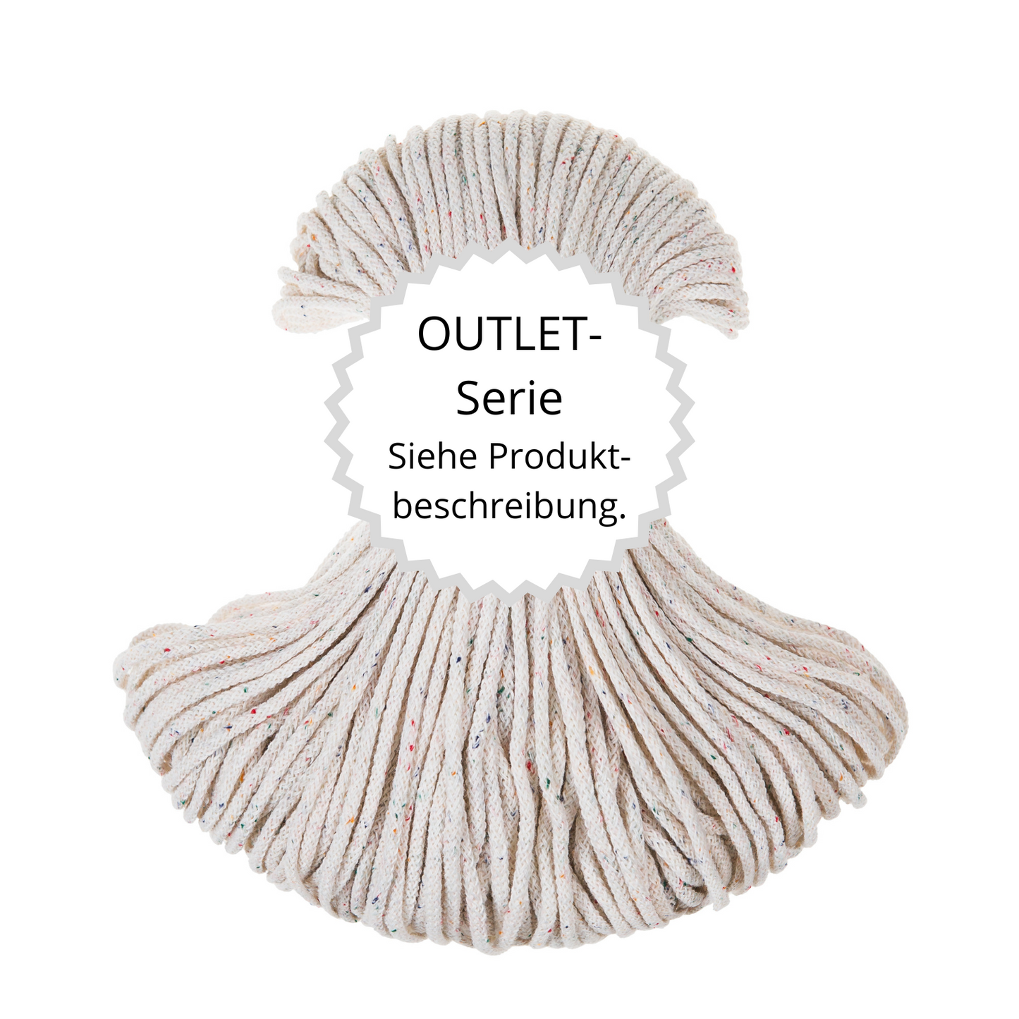 OUTLET Flechtkordel Rainbow Dust Ø 3 mm