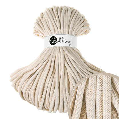 Bobbiny Flechtkordel Golden Natural Ø 9 mm