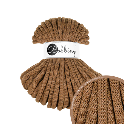 30 Meter - Bobbiny Flechtkordeln Caramel Ø 9 mm