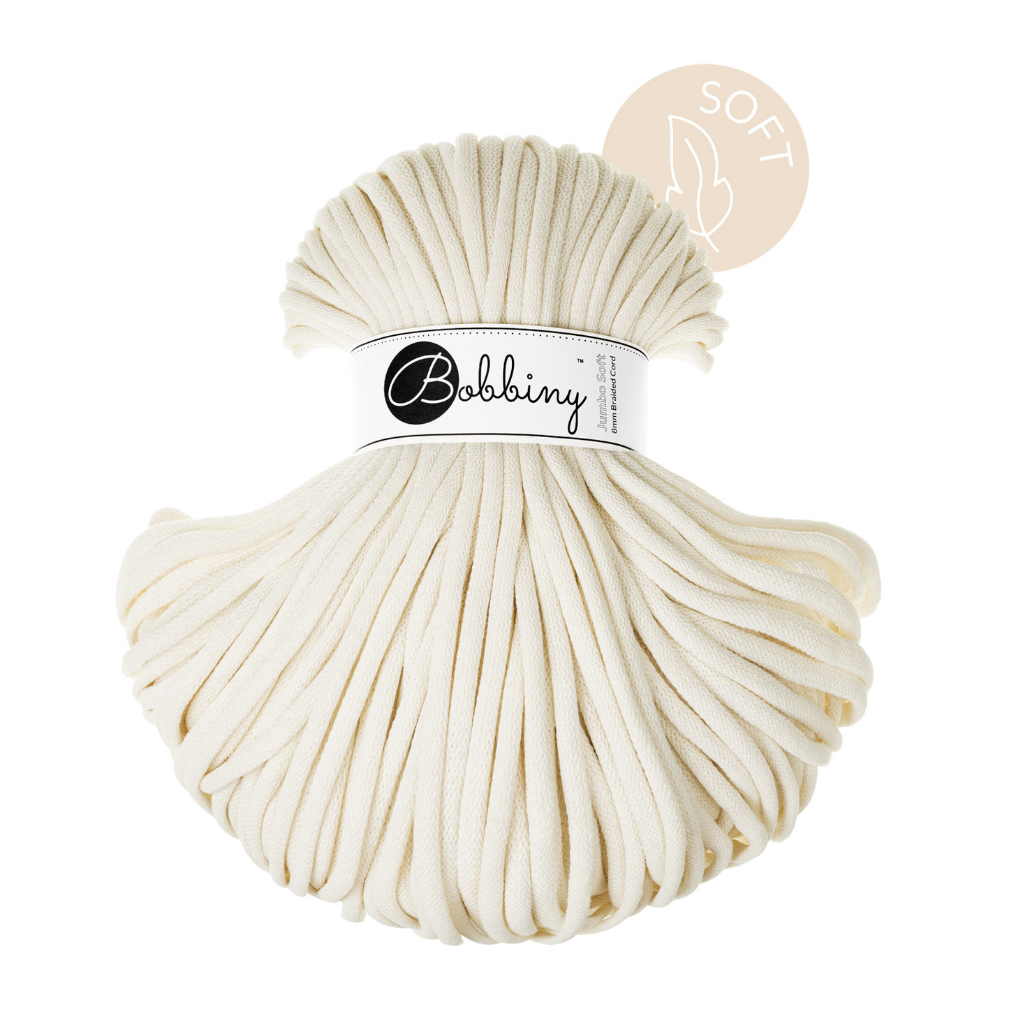 Bobbiny Flechtkordel Natural Ø 8 mm (Jumbo Soft)
