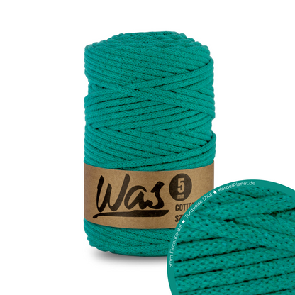WAS Flechtkordel Turquoise (210) Ø 5 mm