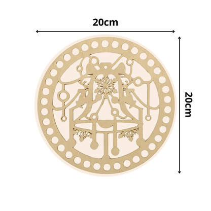 Korbboden rund Ø 20 cm – Weihnachtsglocken Ornament