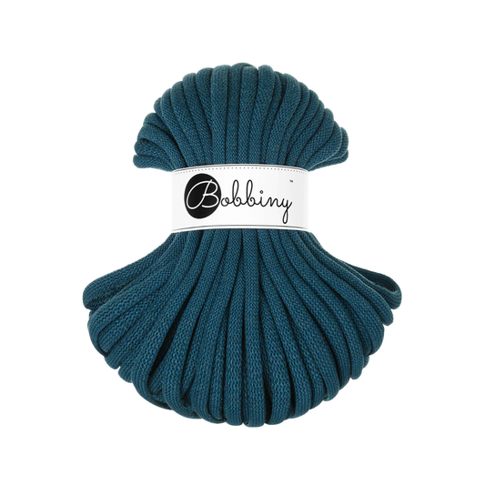 30 Meter - Bobbiny Flechtkordeln Peacock Blue Ø 9 mm