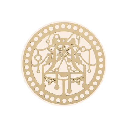 Korbboden rund Ø 20 cm – Weihnachtsglocken Ornament