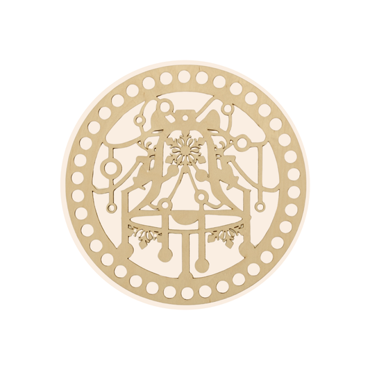 Korbboden rund Ø 20 cm – Weihnachtsglocken Ornament